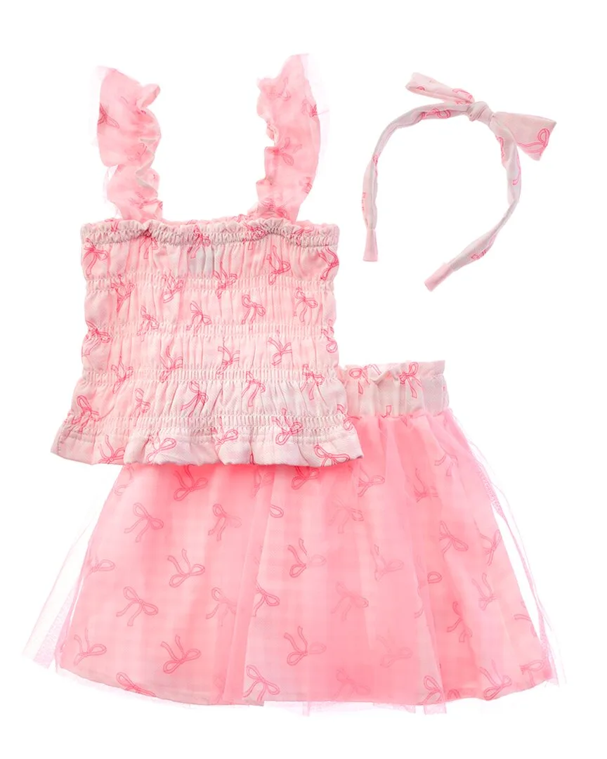 3Pc Pretty in Pink Tulle Skirt Set by Freestyle