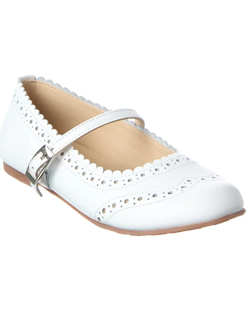 Vicky Leather Ballerina Flat by Elephantito