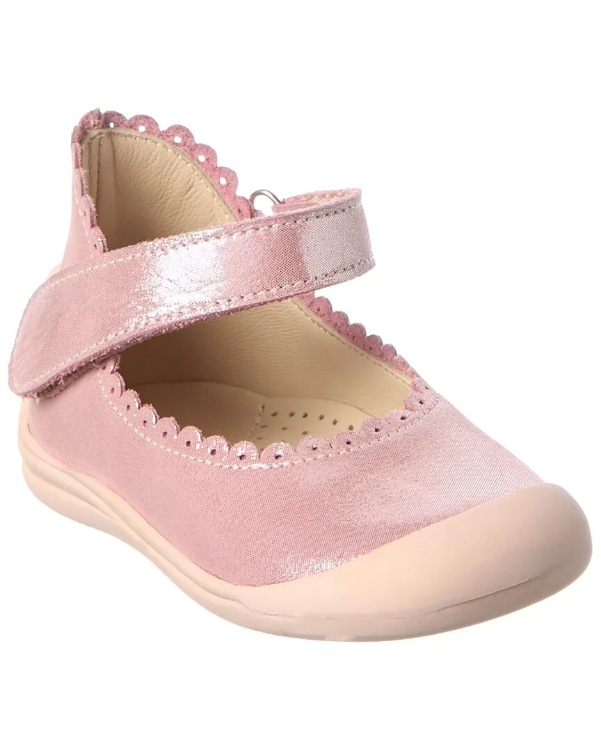 Scalloped Leather Mary Jane by Elephantito
