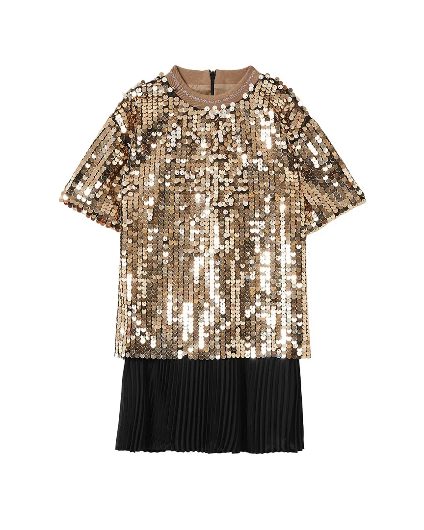 Darcey Sequin Tee Shirt Dress by Reiss