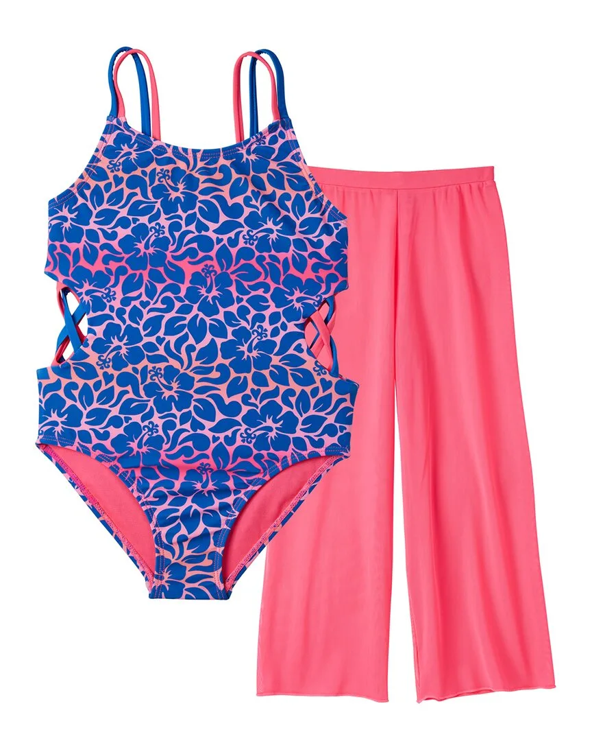Ombre Floral One-Piece & Pant Set by Kensie