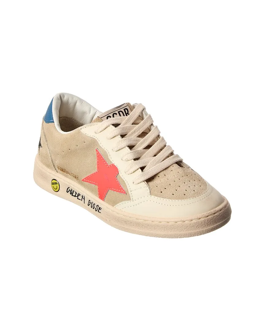 Ball Star Leather & Suede Sneaker by Golden Goose