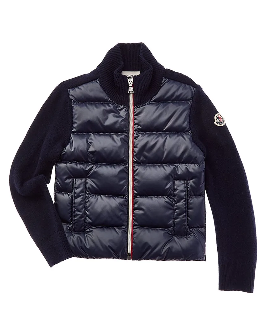 Puffer Front Wool Down Jacket by Moncler