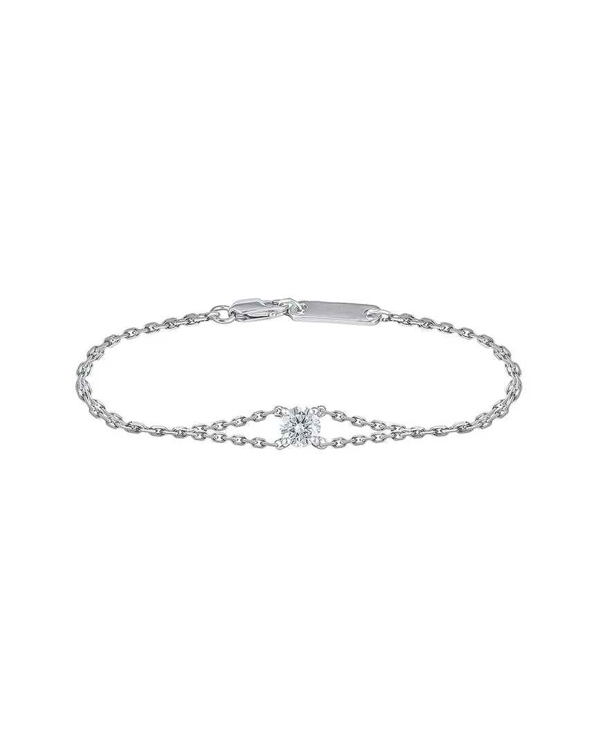 Silver 0.40 ct. tw. Lab-Grown Diamond Bolo Bracelet by Lab Grown Diamonds