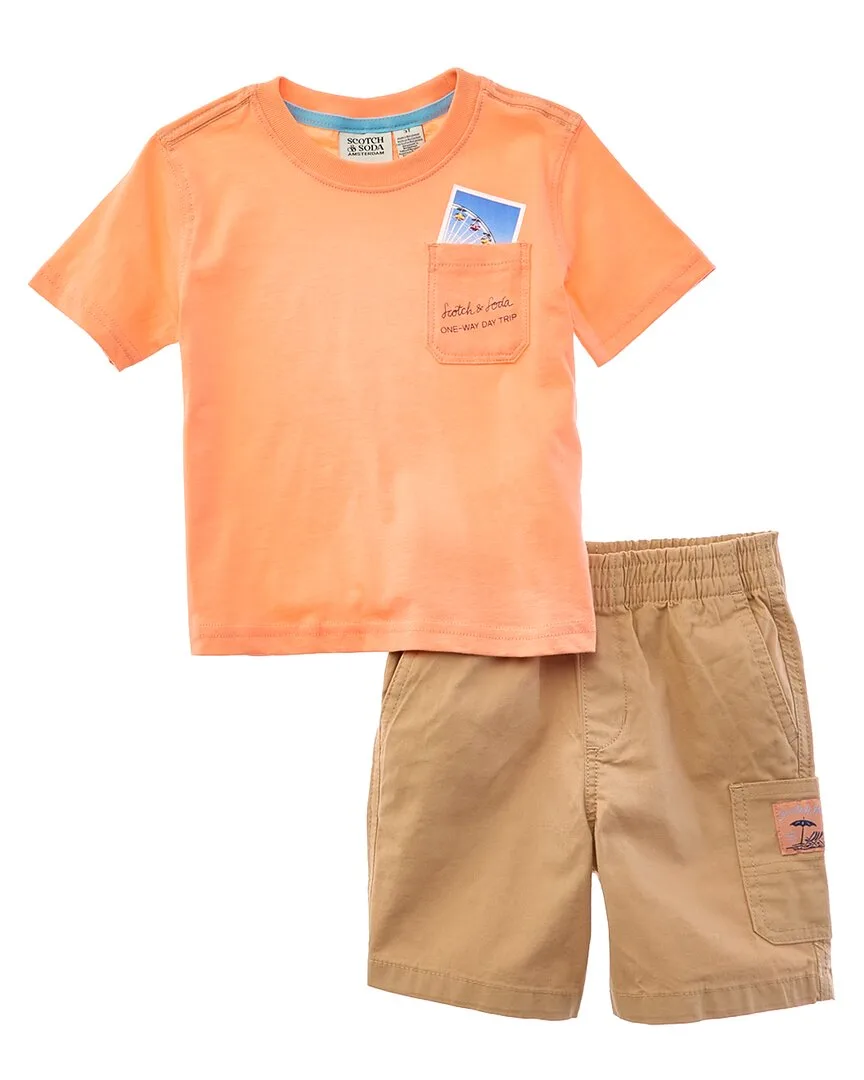 2Pc T-Shirt & Short Set by Scotch & Soda