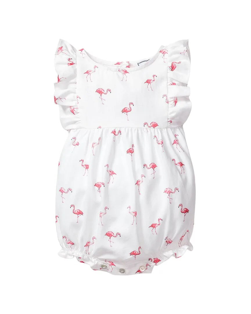 Flamingos Ruffled Romper by Petite Plume