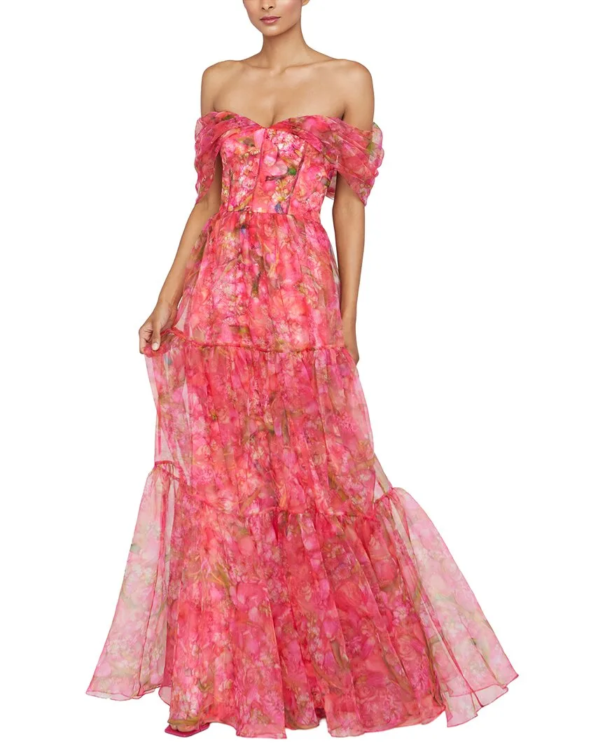 Tia Off Shoulder Organza Gown by Theia