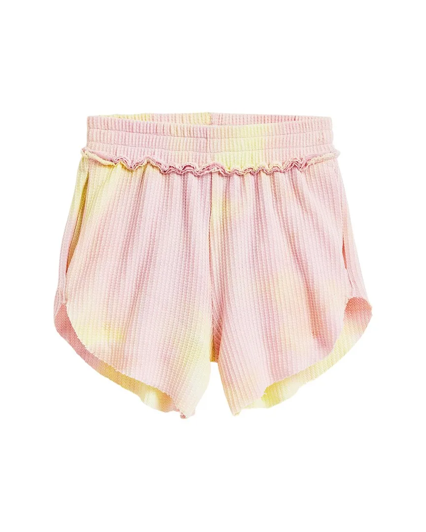 Smocked Waist Tie Dye Knit Short by Tractr
