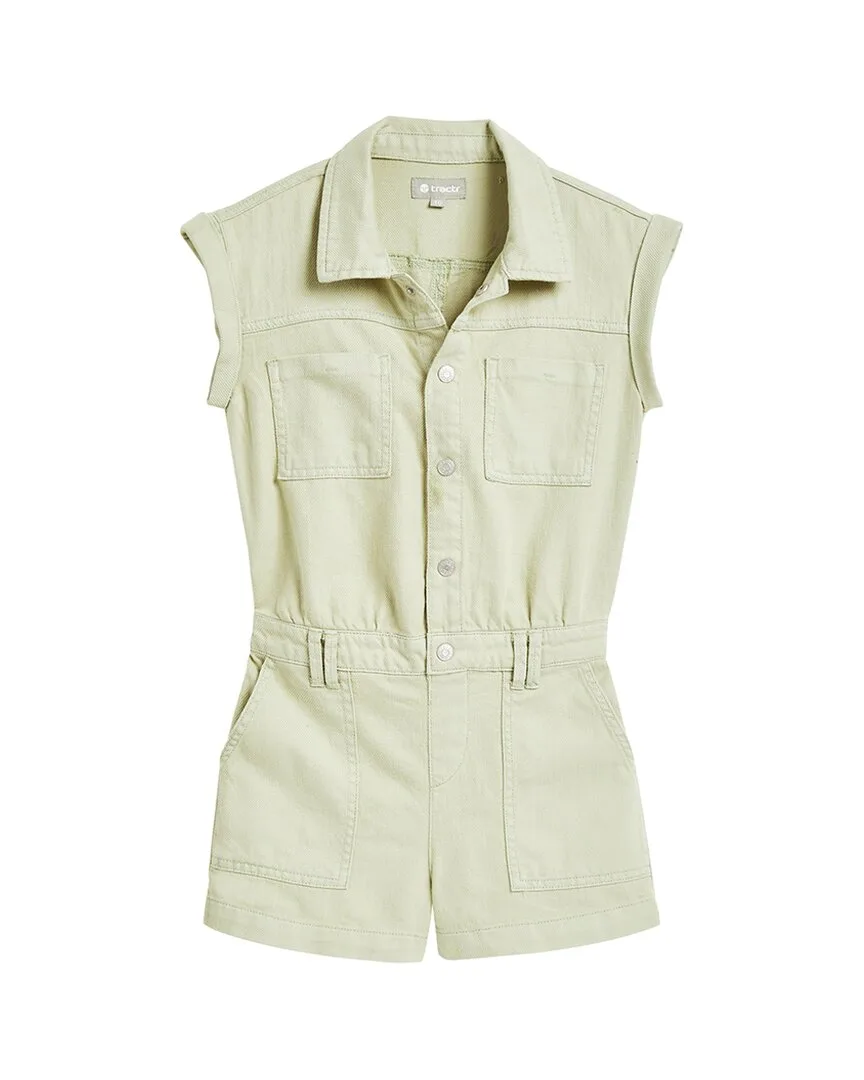 Cargo Romper with Patch Pocket by Tractr