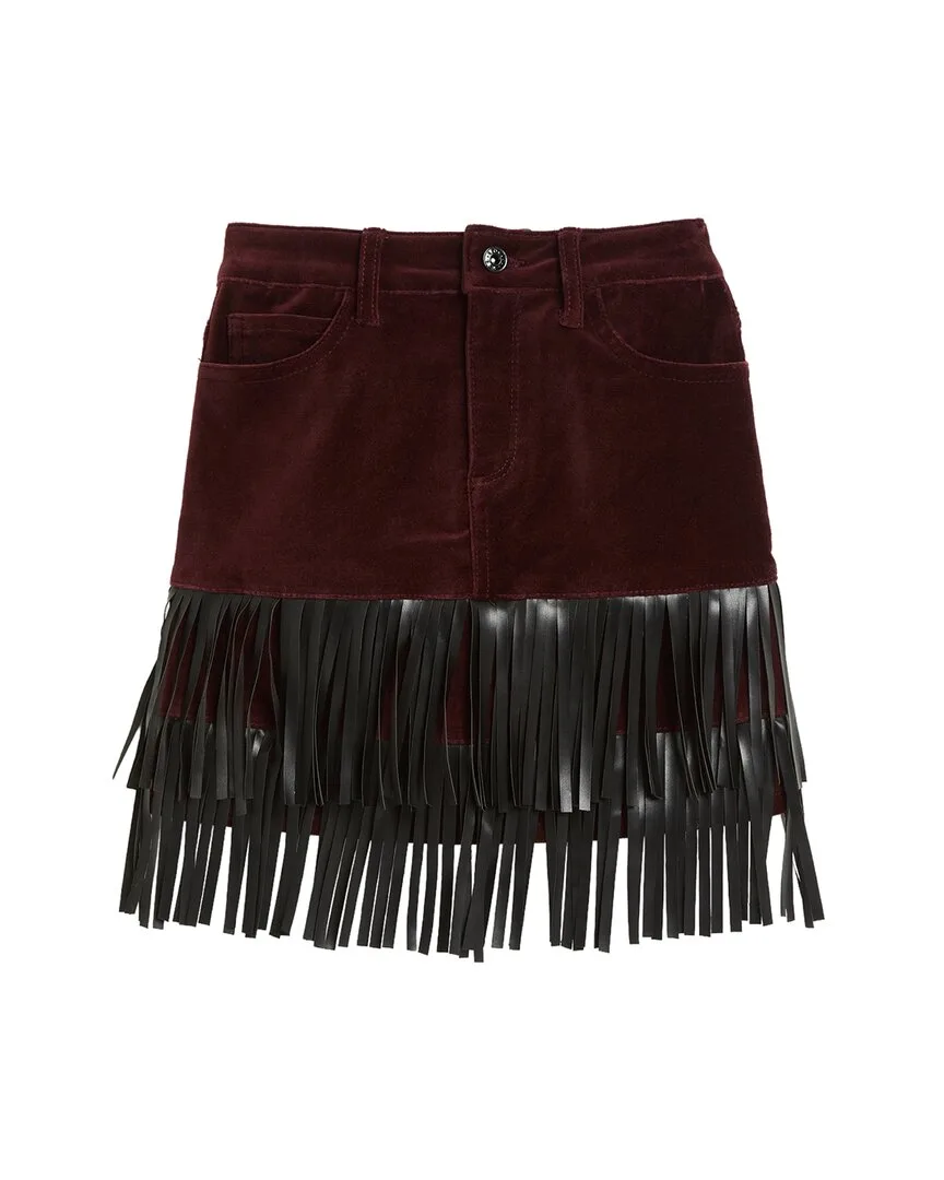 Fringe Mini Skirt by Tractr