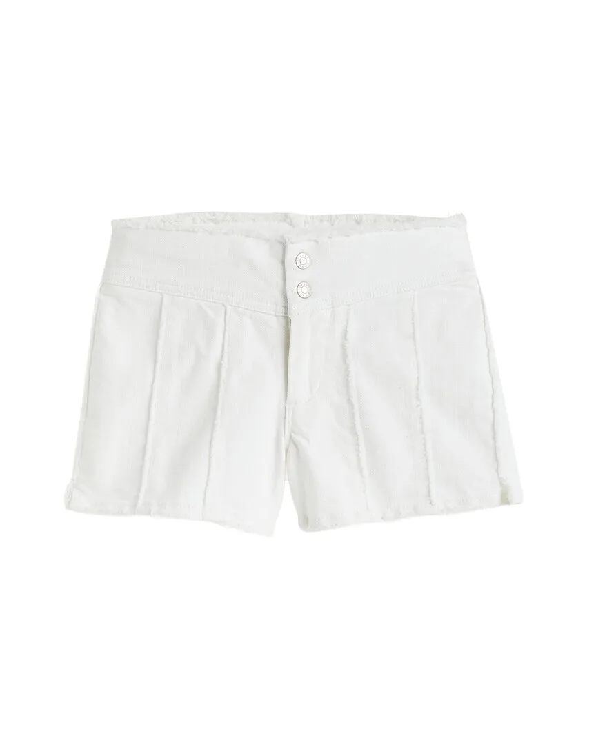 Front Yoke Paneled Side Slit Short by Tractr