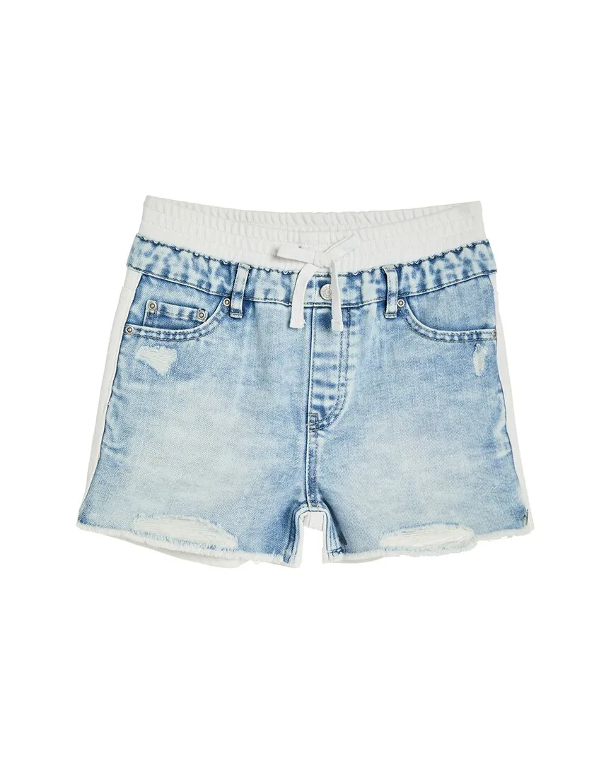 French Terry Denim Combo Short by Tractr