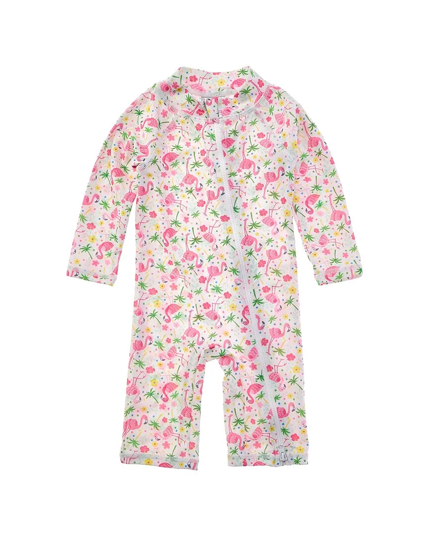 Flamingo Party Rash Guard Romper by Flap Happy