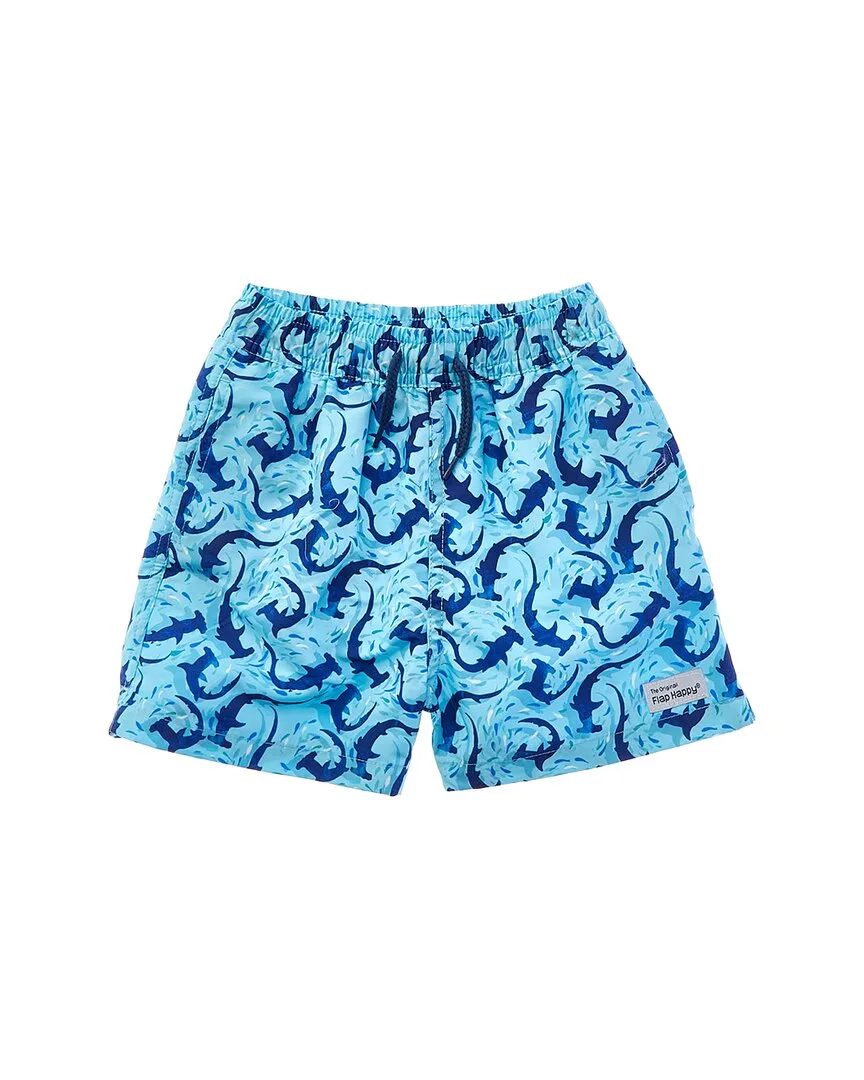 Swirly Sharks Rash Short by Flap Happy