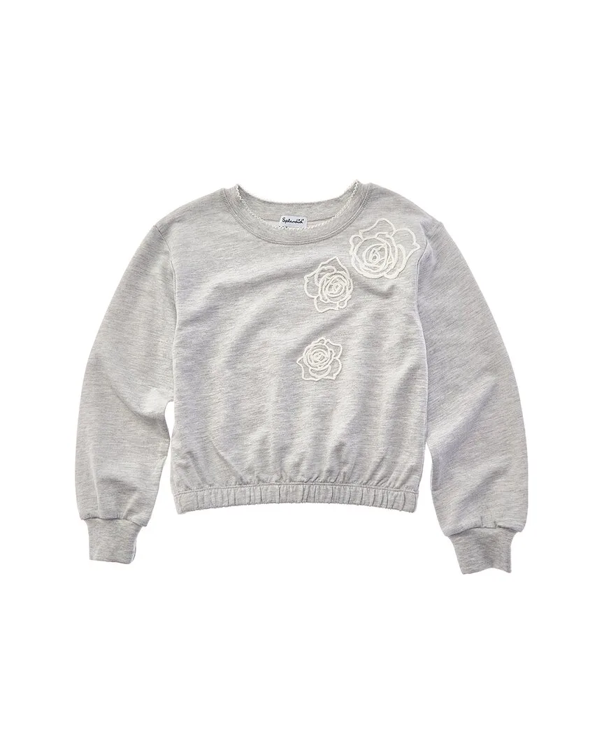 Rose Embroidery Toss Sweatshirt by Splendid