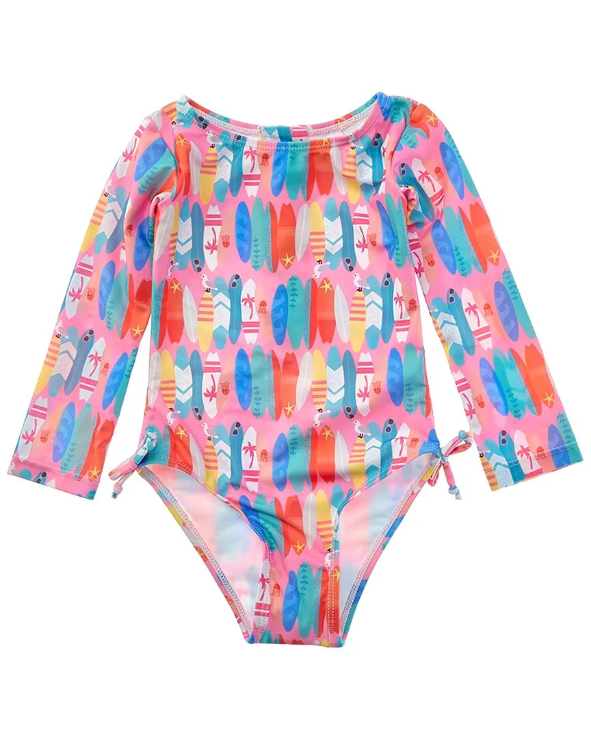 One Piece Pink Beach Boards Swimsuit by Flap Happy