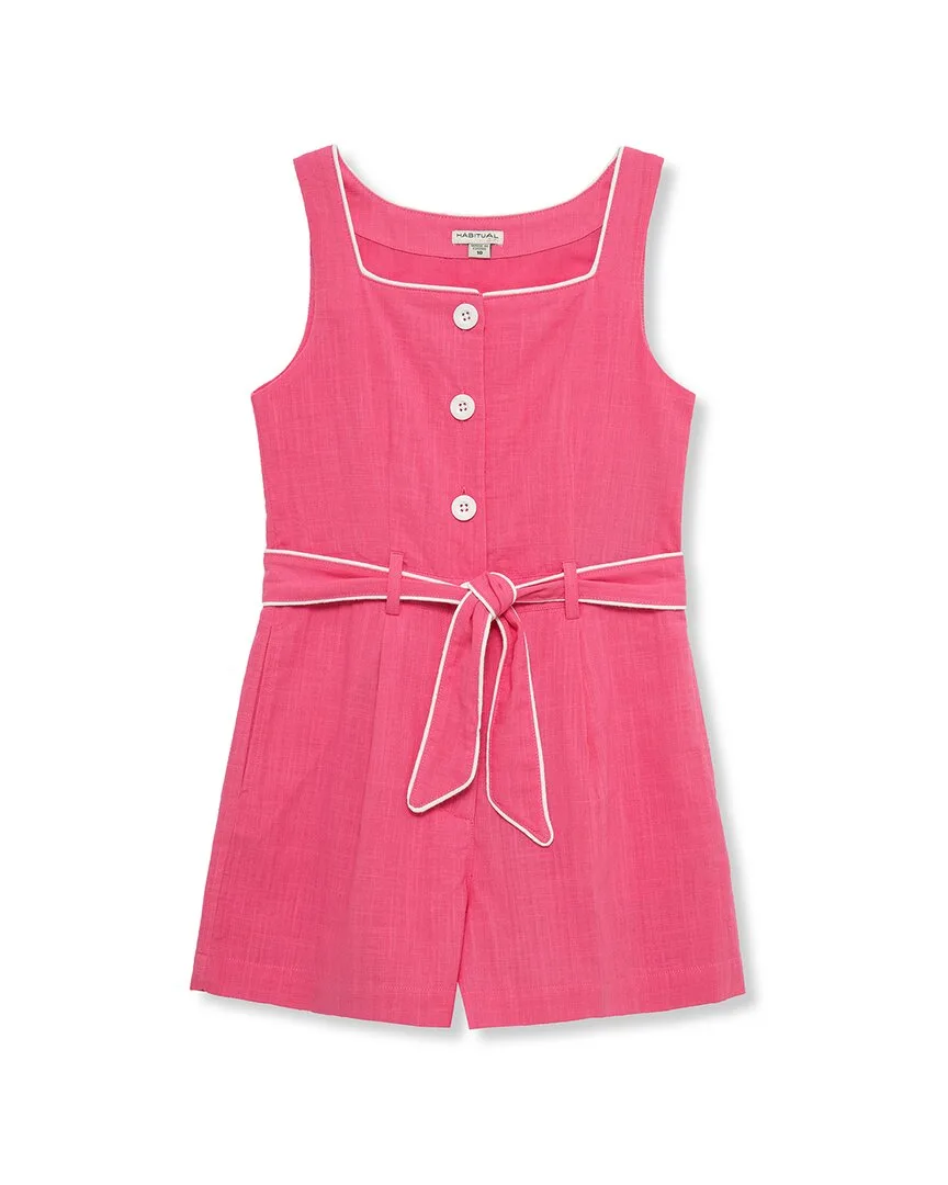 Square-Neck Romper by Habitual