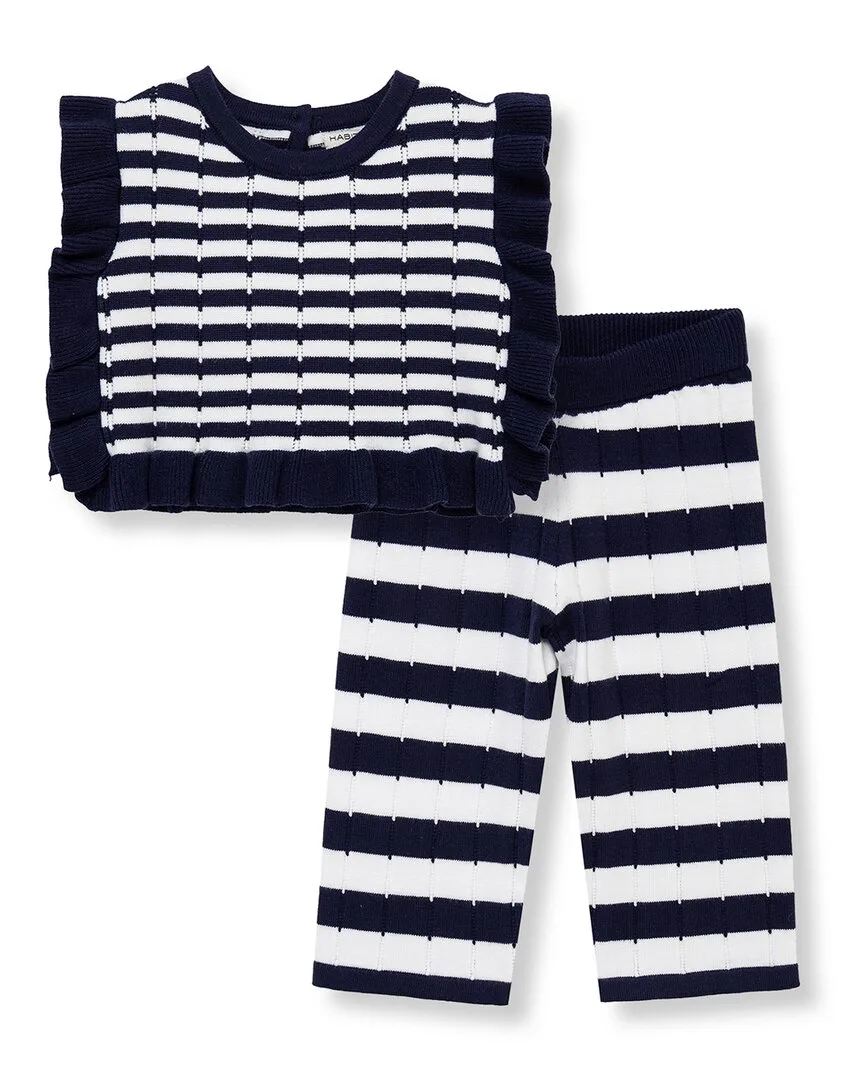 2Pc Mixed Stripe Pant Set by Habitual