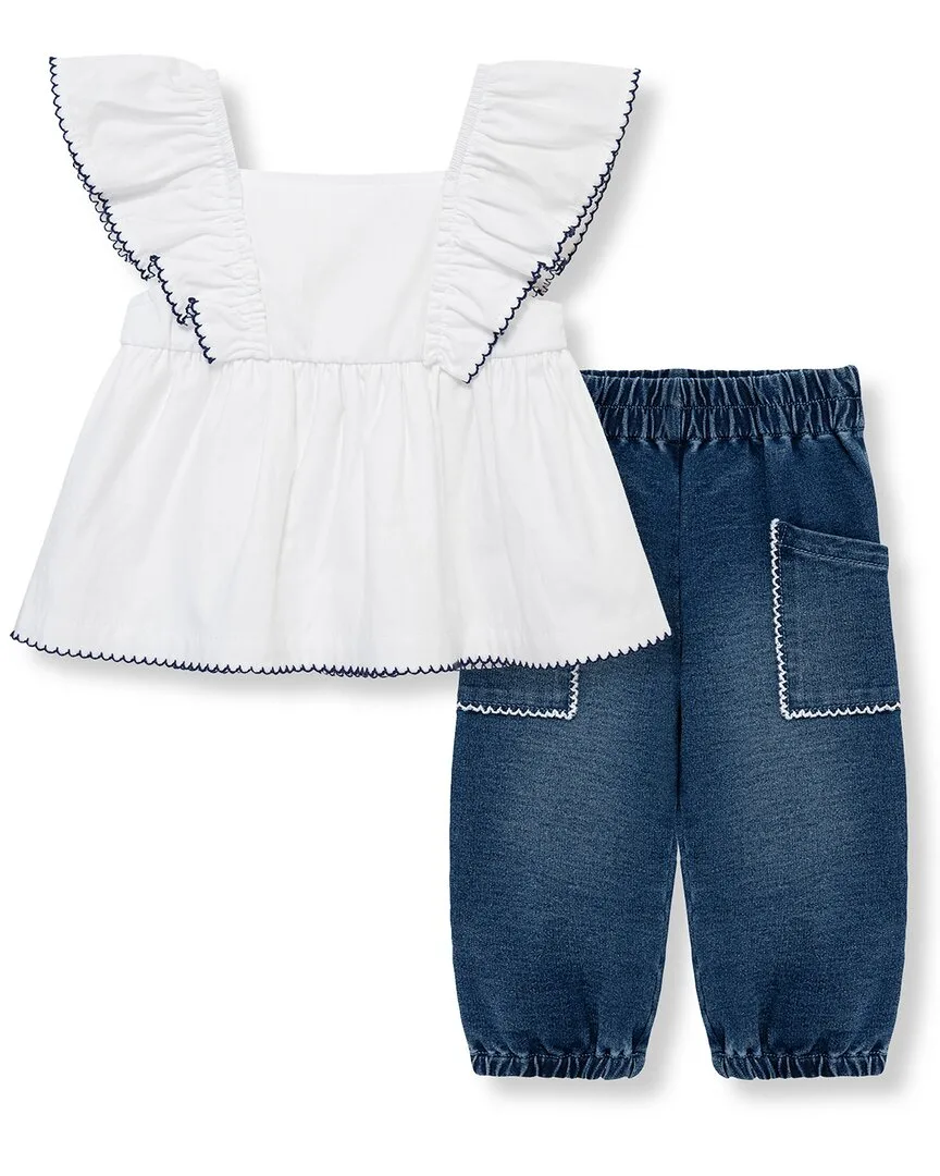 2Pc Knit Denim Pant Set by Habitual