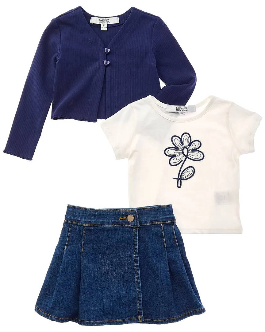 3Pc Cardigan Set by Badgley Mischka