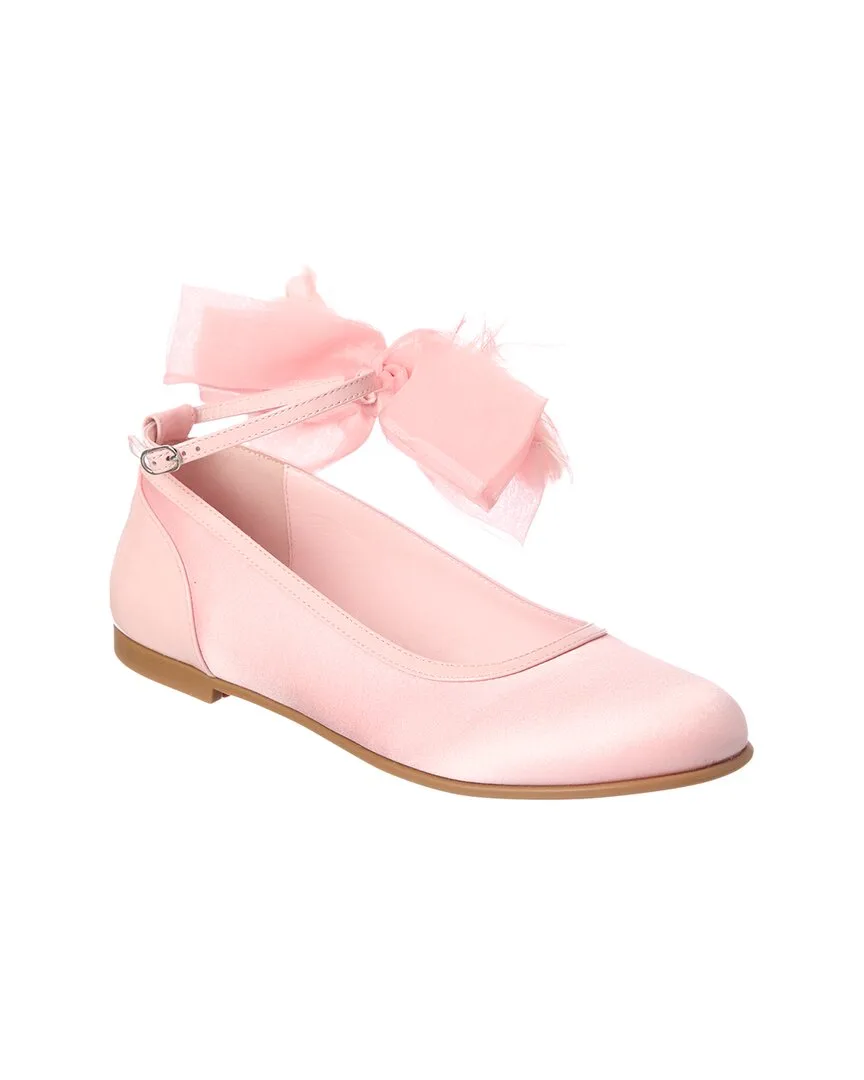 Ballet Satin & Patent Flat by Christian Louboutin