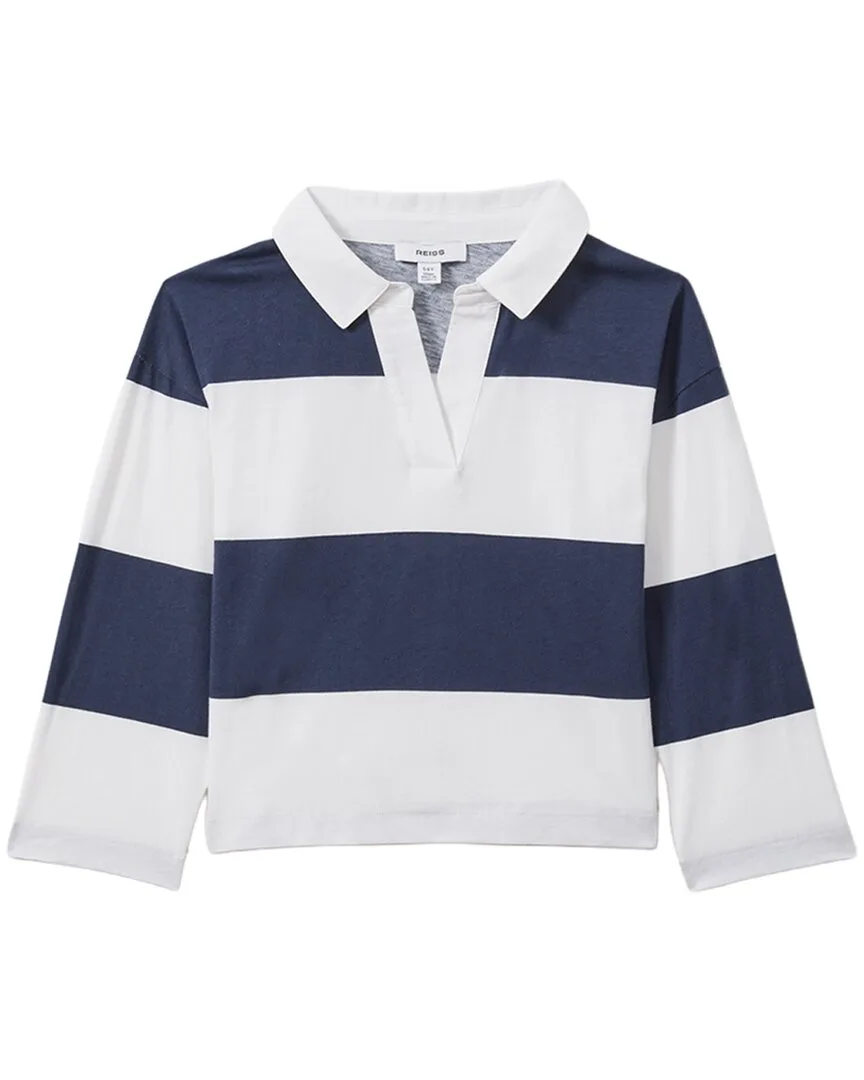 Abigail Stripe Rugby Shirt by Reiss