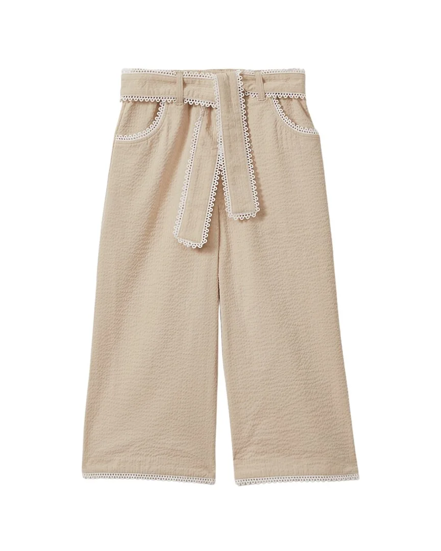 Emilie Lace Trim Trouser by Reiss