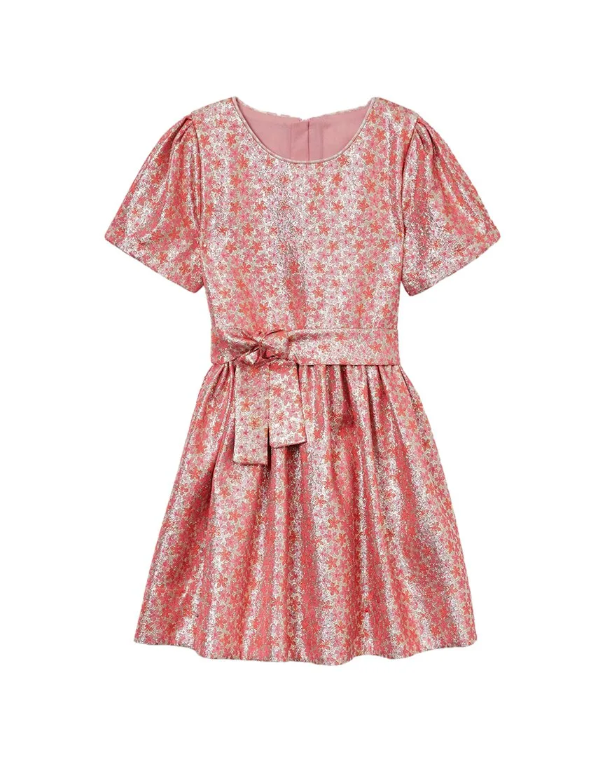 Leomie Metallic Floral Dress by Reiss