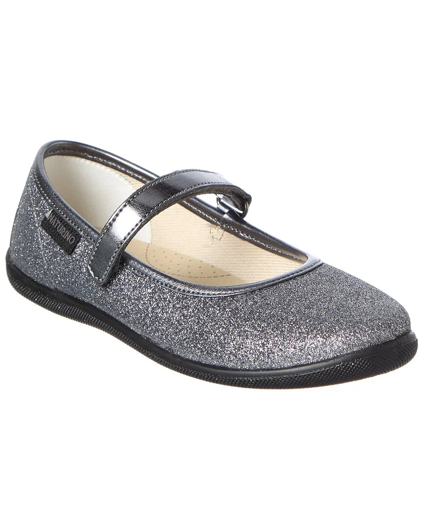 Pavia 2 Glitter Leather Flat by Naturino