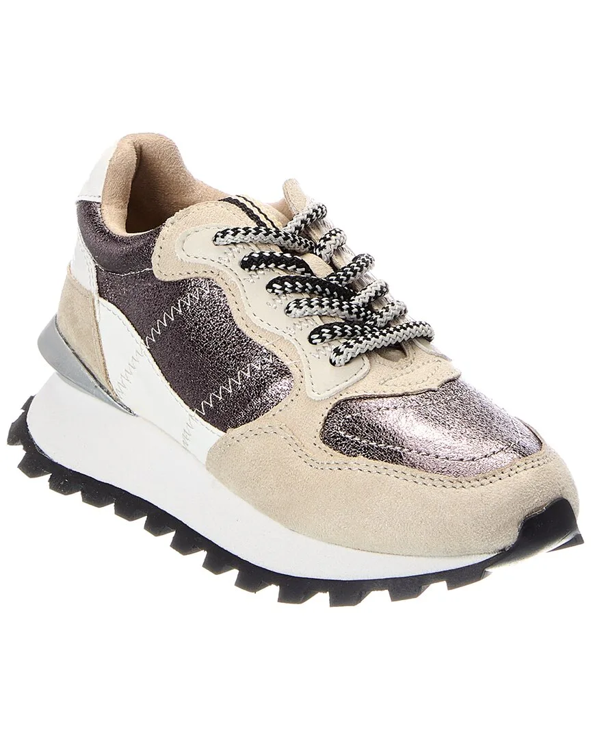 Phoebe Leather-Trim Sneaker by Shushop