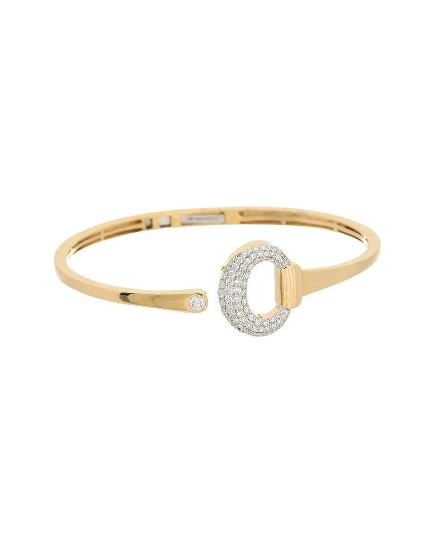 14K 0.77 ct. tw. Lab-Grown Diamond Buckle Bangle Bracelet by Maitre De Diamant