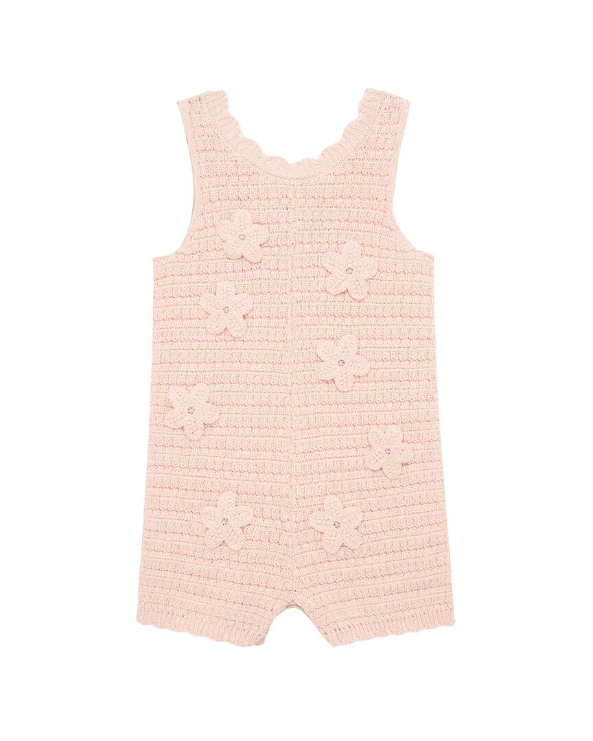 Flower Pointelle Knit Romper by Little Me