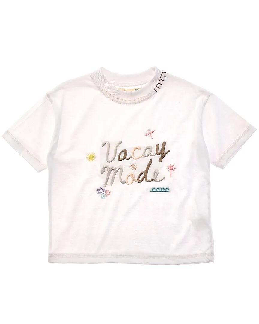 Vacay Mode Embroidery Boxy T-Shirt by Vintage Havana