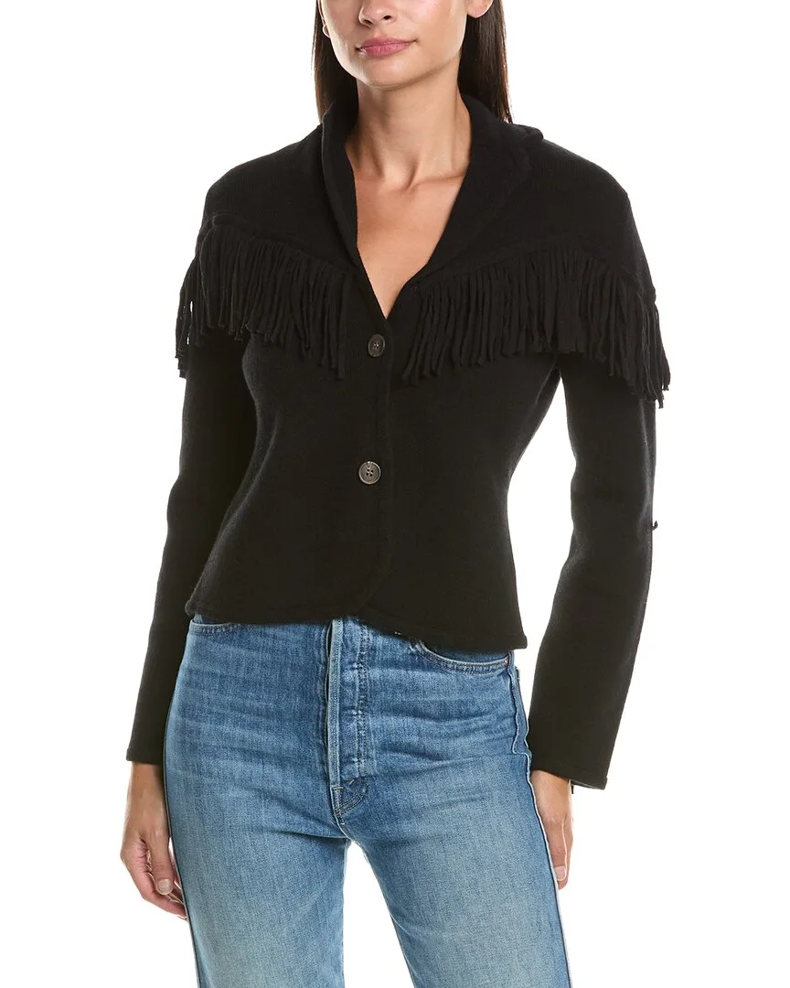 Merino Wool Fringe Blazer by Hannah Rose