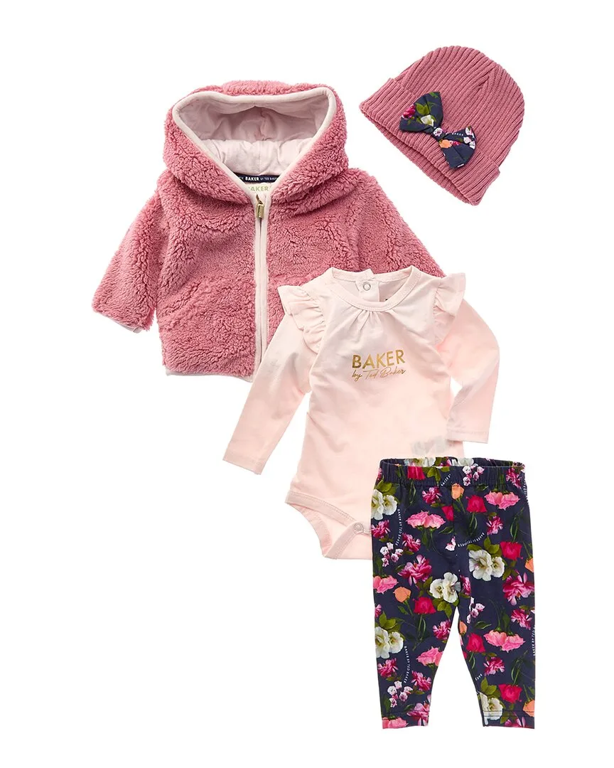 4Pc Sherpa Jacket & Jersey Pant Set by Ted Baker