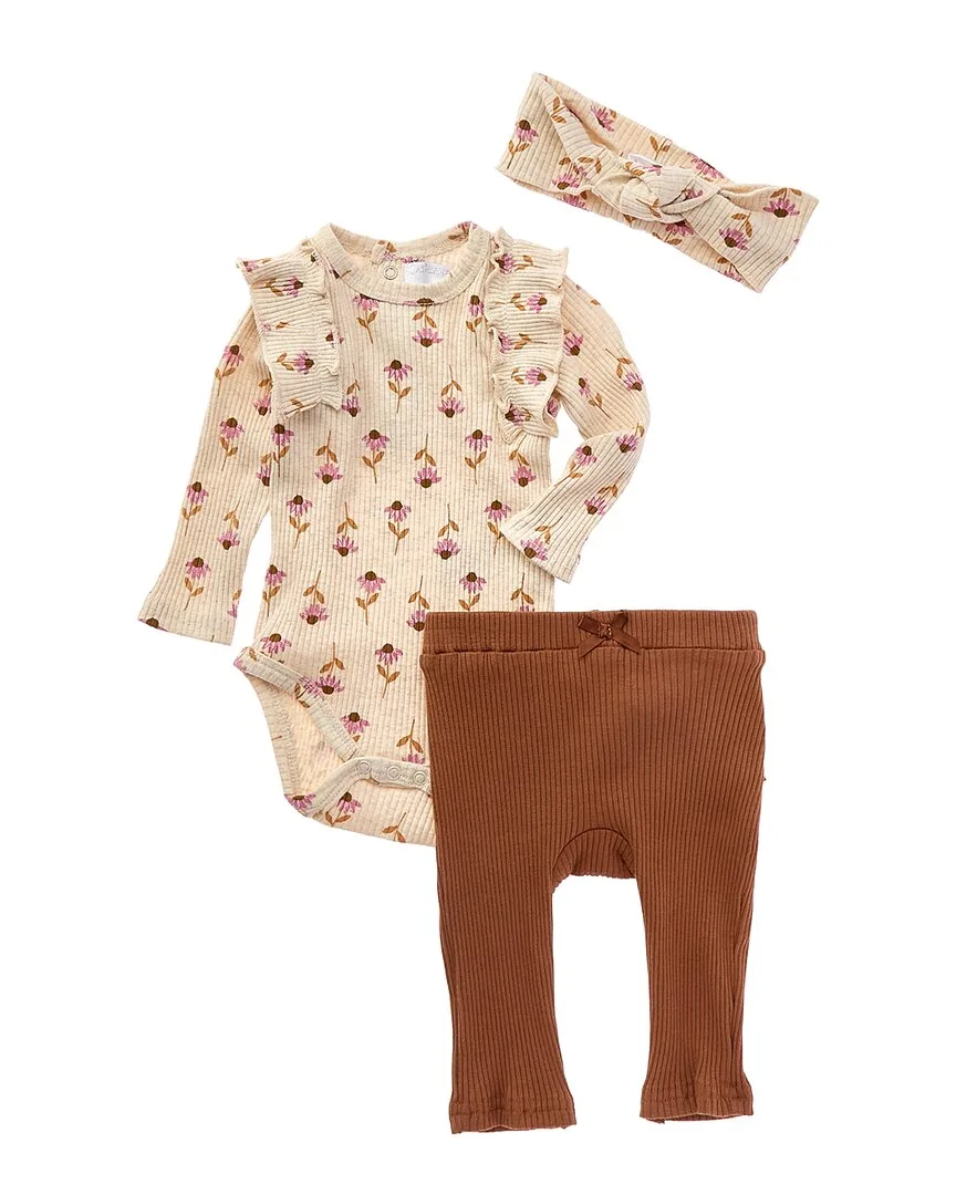 3Pc Wide Rib Pant Set by Catherine Malandrino