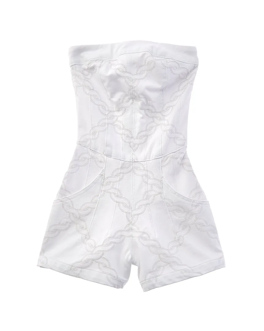 Rope Stitch Strapless Romper by Vintage Havana