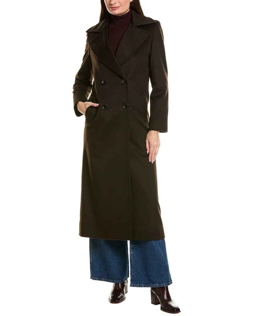 Wool & Cashmere-Blend Trench Coat by Sofia Cashmere