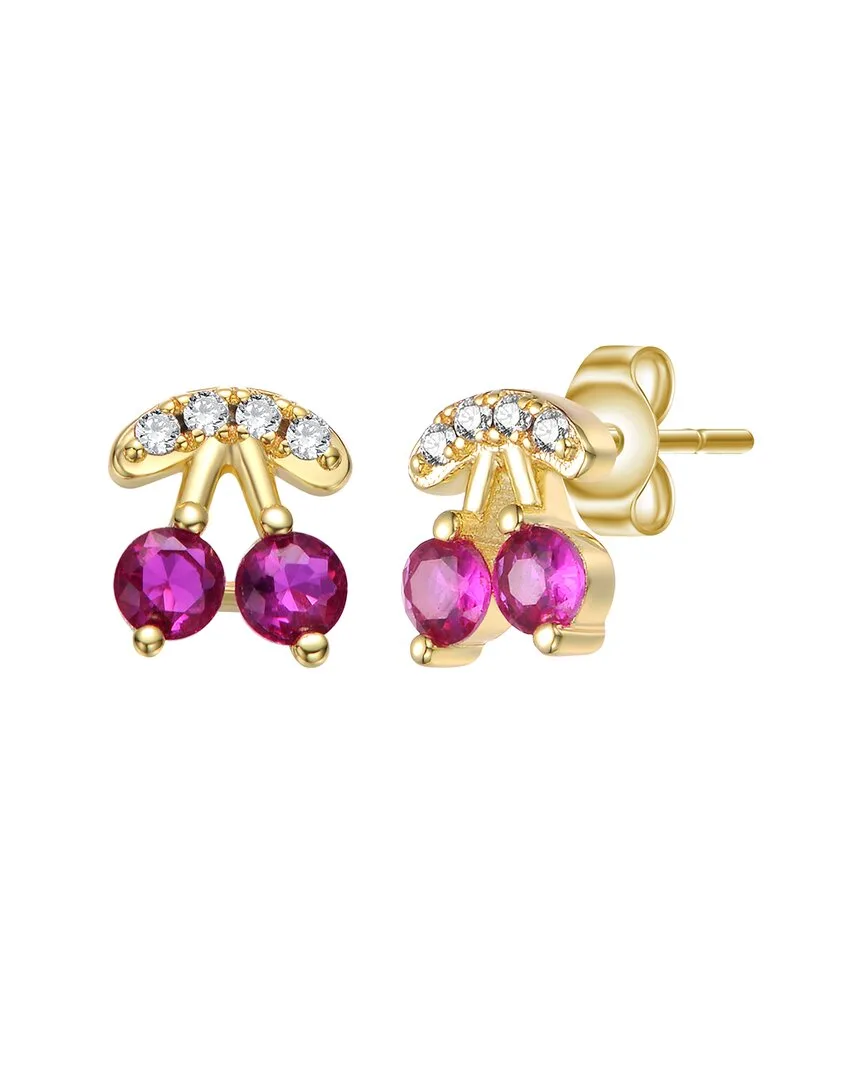 14K-Plated Cz Cherry Earrings by Gigigirl