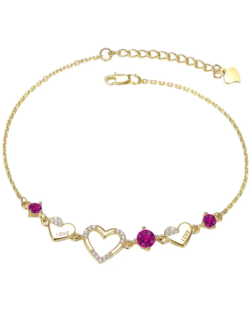 14K-Plated Cz Heart Bracelet by Gigigirl