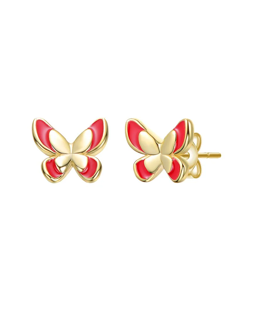 14K-Plated Sterling Silver Butterfly Earrings by Gigigirl