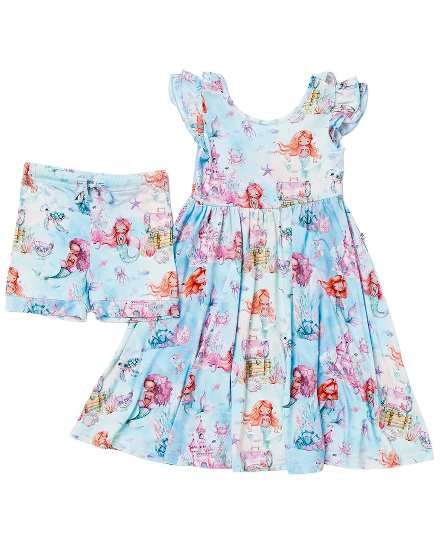 Mermaid to Be Cap Sleeve Dress & Short by Bums & Roses