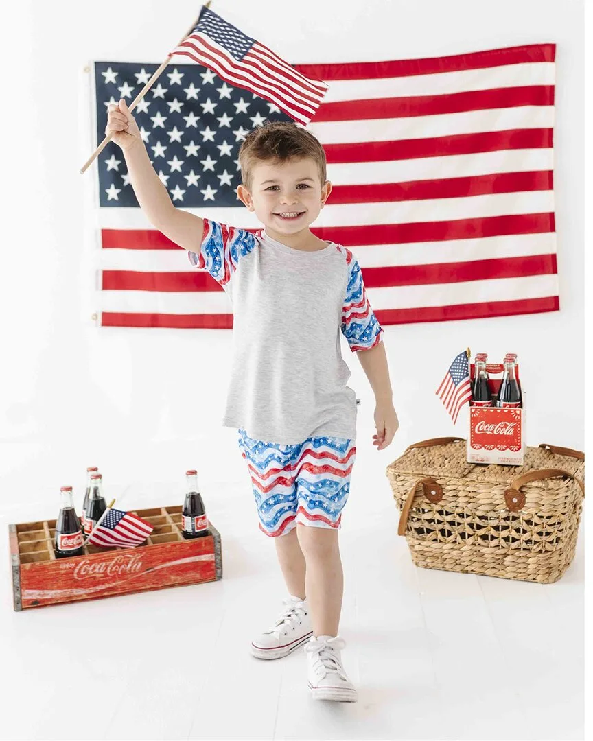 All American Short Sleeve T-Shirt Set by Bums & Roses