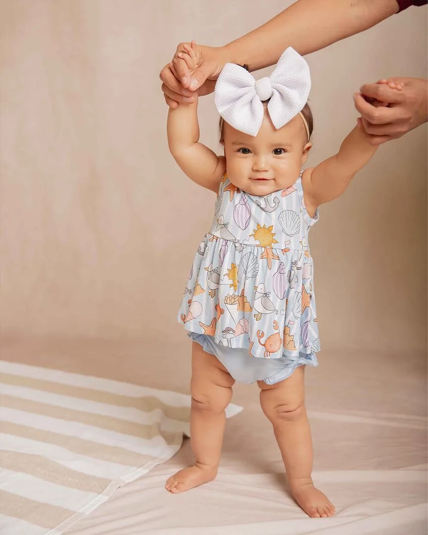 Crabby & Cute Sleeveless Peplum Top Set by Bums & Roses