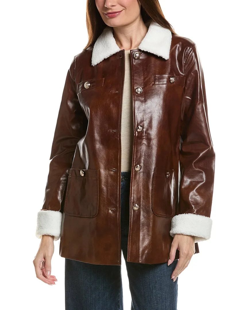 Faux Leather Jacket by Pascale La Mode