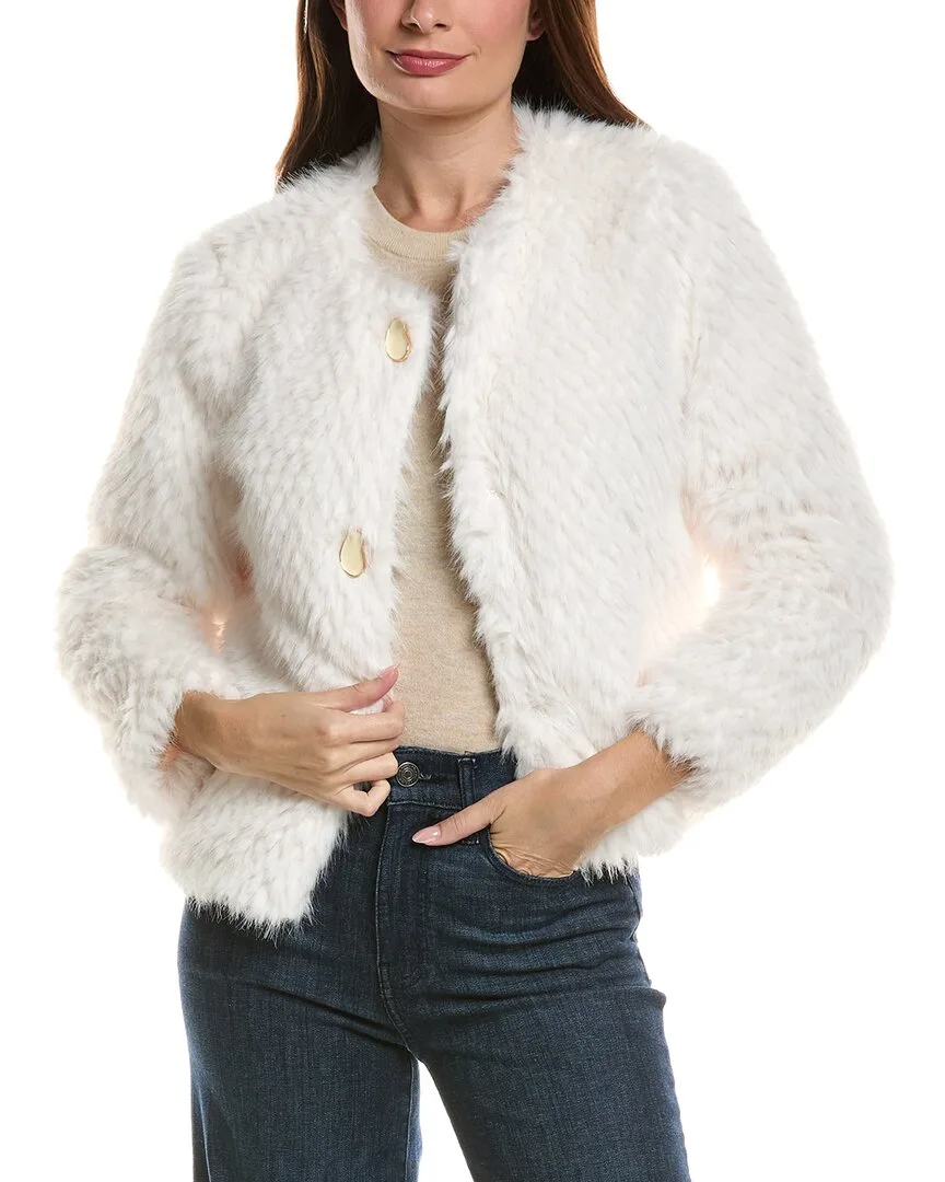 Faux Shearling Short Jacket by Pascale La Mode