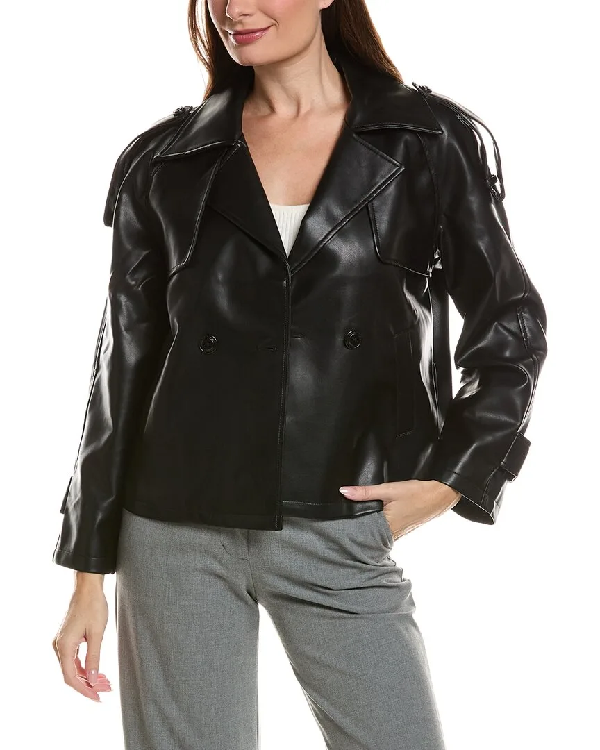 Tailored Faux Leather Jacket by Pascale La Mode