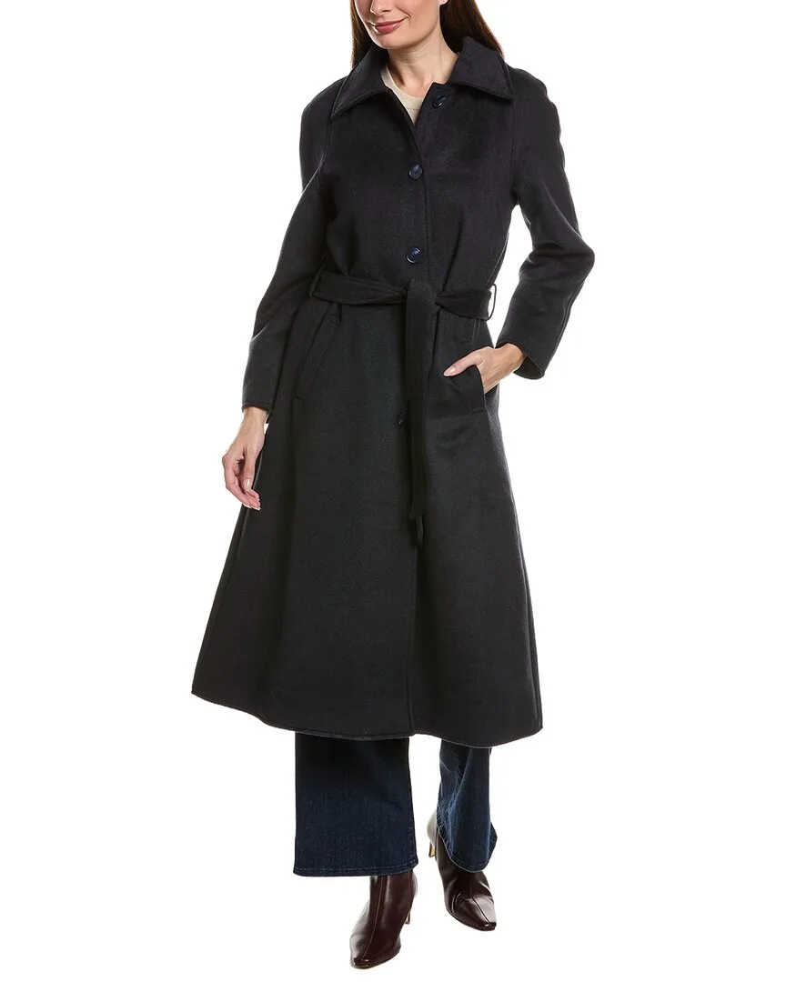 Trench Wool-Blend Long Coat by Pascale La Mode