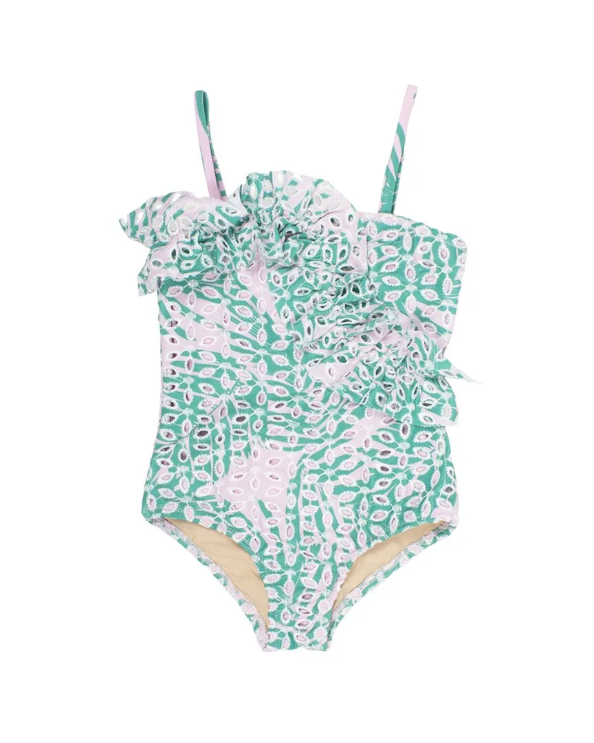 Ruffle One-Shoulder Swimsuit by Shade Critters
