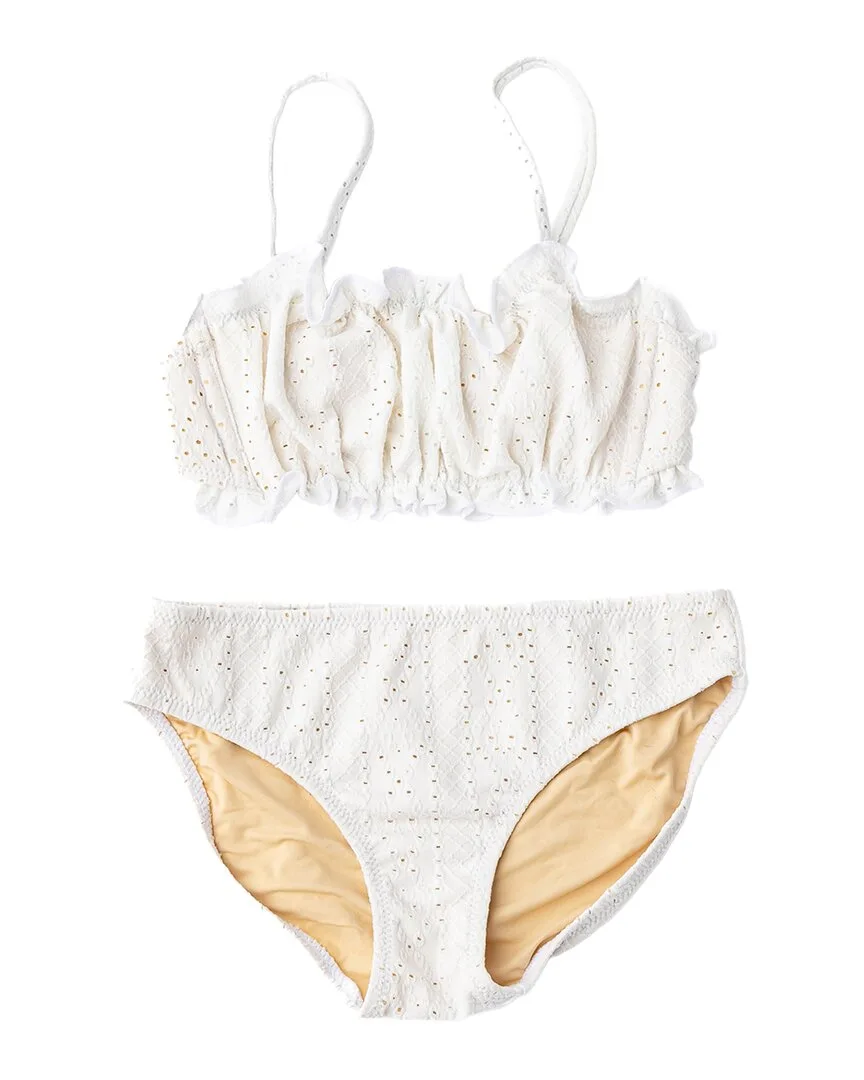 Eyelet Smocked Two Piece Swimsuit by Shade Critters